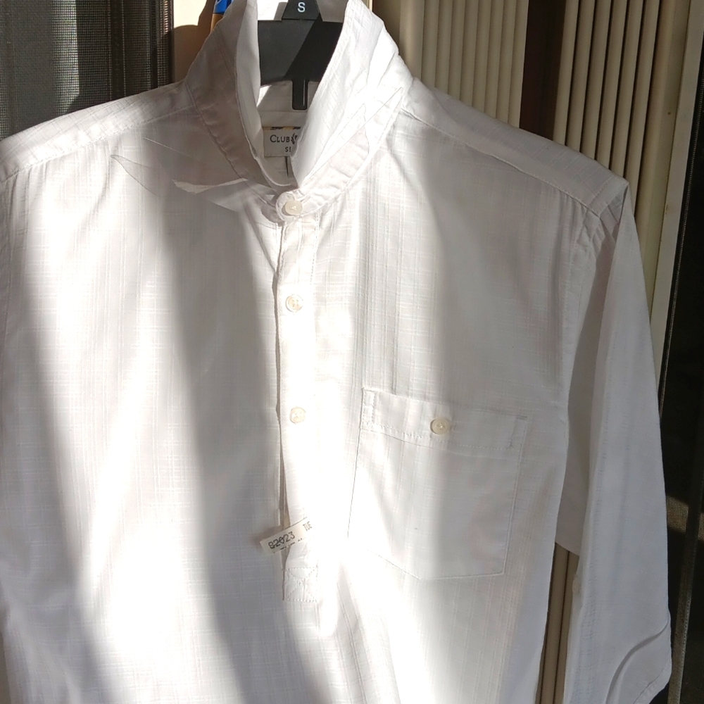 All cotton men's shirt white,EUC